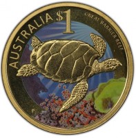 AUSTRALIA $1. GREAT BARRIER REEF. P RV.