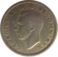 United Kingdom coin 6 Pence - George VI - With IND:IMP (1947 - 1948) obverse obverse of 6 Pence - George VI - With IND:IMP (1947 - 1948) coin with KM# 862 from United Kingdom. Inscription: GEORGIVS VI D:G:BR:OMN:REX