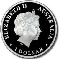 Silver coin Australia KM# 1427 ELIZABETH II. AUSTRALIA. 1 DOLLAR. IRB.
