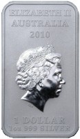 ELIZABETH II. AUSTRALIA. 2010. IRB. 1 DOLLAR. 1oz 999 SILVER.