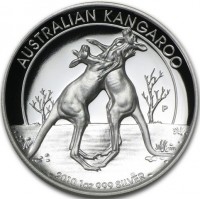 AUSTRALIAN KANGAROO. P. 2010 1oz 999 SILVER. WR.