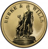 Aluminium Bronze coin Australia KM# 1490 BURKE & WILLS. P AH.