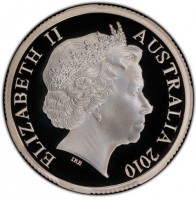 Silver coin Australia KM# 1495a ELIZABETH II. AUSTRALIA 2010. IRB.