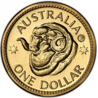 Aluminium Bronze coin Australia KM# 1504 AUSTRALIA. P. ONE DOLLAR.