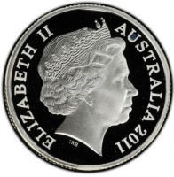 Silver coin Australia KM# 1504a ELIZABETH II. AUSTRALIA 2011. IRB.