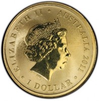 ELIZABETH II. AUSTRALIA 2011. 1 DOLLAR. IRB.