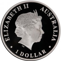 Silver coin Australia KM# 1546 ELIZABETH II. AUSTRALIA. 1 DOLLAR. IRB.