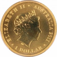 ELIZABETH II. AUSTRALIA 2011. 1 DOLLAR. IRB.