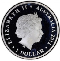 ELIZABETH II. AUSTRALIA 2011. 1 DOLLAR. IRB.