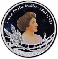 Silver coin Australia KM# 1590 Dame Nellie Melba - 1861 - 1931. AH P. 1 oz 999 SILVER.