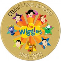 Aluminium Bronze coin Australia KM# 1600 CELEBRATING 20 YEARS. The Wiggles. P. 1991-2011.