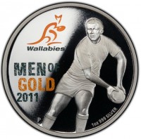 WALLABIES. MEN OF GOLD 2011. P RV. 1 OZ 999 SILVER P RV.
