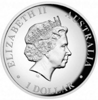 Silver coin Australia KM# 1605 ELIZABETH II. AUSTRALIA 1 DOLLAR. IRB.