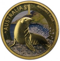 AUSTRALIA $1. MACQUARIE ISLAND. P RV.