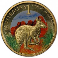Aluminium Bronze coin Australia KM# 1616 AUSTRALIA $1. PURNULULU NATIONAL PARK. P RV.
