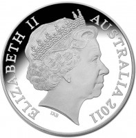 Silver coin Australia KM# 1620a ELIZABETH II. AUSTRALIA 2011. IRB.