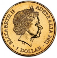 Aluminium Bronze coin Australia KM# 1661 ELIZABETH II. AUSTRALIA 2011. 1 DOLLAR. IRB.