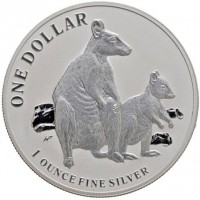Silver coin Australia KM# 1759 ONE DOLLAR. WP. 1 OUNCE FINE SILVER.