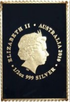 Silver coin Australia ELIZABETH II · AUSTRALIA 2010. · 1/2 oz 999 SILVER ·.
