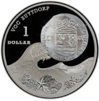 Silver coin Australia VOC ZUYTDORP. 1. DOLLAR.