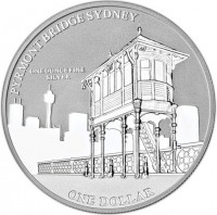 Silver coin Australia PYRMONT BRIDGE - SYDNEY. ONE OUNCE FINE SILVER. ONE DOLLAR.
