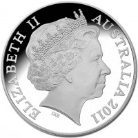 Silver coin Australia ELIZABETH II. AUSTRALIA 2011. IRB.
