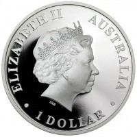 Silver coin Australia KM# 1709 ELIZABETH II. AUSTRALIA. 1 DOLLAR. IRB.