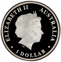 Silver coin Australia KM# 1710 ELIZABETH II. AUSTRALIA. 1 DOLLAR. IRB.