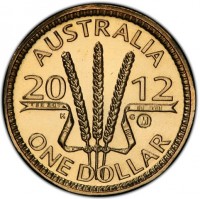 Aluminium Bronze coin Australia KM# 1732 AUSTRALIA. 20 12. ONE DOLLAR. K G. M.