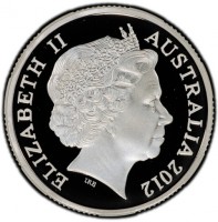 Silver coin Australia KM# 1732a ELIZABETH II. AUSTRALIA 2012. IRB.