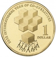 2012 INTERNATIONAL YEAR OF CO-OPERATIVES. 1 DOLLAR.