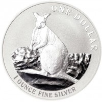 Silver coin Australia KM# 1737 ONE DOLLAR. 1 OUNCE FINE SILVER.