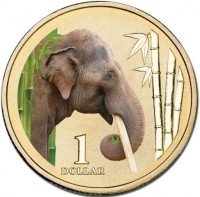 Aluminium Bronze coin Australia KM# 1745 1 DOLLAR.