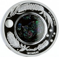 Silver coin Australia KM# 1796 2012 1 oz 999 SILVER. P. WOMBAT.
