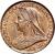 obverse of 1 Farthing - Victoria - 3'rd Portrait (1895 - 1901) coin with KM# 788 from United Kingdom. Inscription: VICTORIA D:G: BRITT:REG:F:D