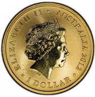 Aluminium Bronze coin Australia KM# 1809 ELIZABETH II. AUSTRALIA 2012. 1 DOLLAR. IRB.