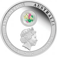 ELIZABETH II AUSTRALIA. 1OZ 999 SILVER 2012 1 DOLLAR. IRB.