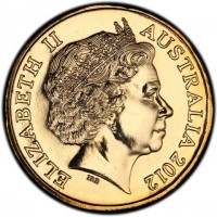 Aluminium Bronze coin Australia ELIZABETH II. AUSTRALIA 2012. IRB.