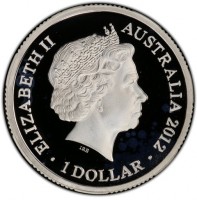 Silver coin Australia ELIZABETH II. AUSTRALIA 2012. 1 DOLLAR. IRB.