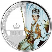 Silver coin Australia KM# 1927 ANNIVERSARY OF CORONATION. P. 1oz 999 SILVER. 1953-2013.