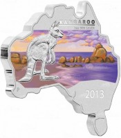 KANGAROO. 1 OZ999 SILVER. P. 2013.