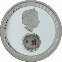 ELIZABETH II AUSTRALIA. 1OZ 999 SILVER 2013 1 DOLLAR. IRB.