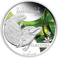 DISCOVER AUSTRALIA 2013. IJ PLATYPUS. P 1oz 999 SILVER.