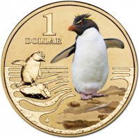 Aluminium Bronze coin Australia KM# 1976 1 DOLLAR.