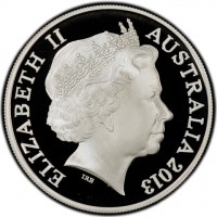 Silver coin Australia KM# 2018 ELIZABETH II. AUSTRALIA 2013. IRB.