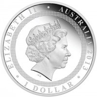 ELIZABETH II. AUSTRALIA 2013. 1 DOLLAR. IRB.