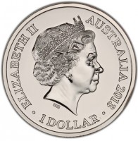 Silver coin Australia ELIZABETH II. AUSTRALIA 2013. 1 DOLLAR. IRB.