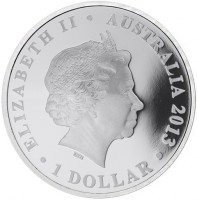 Silver coin Australia ELIZABETH II. AUSTRALIA 2013. IRB.