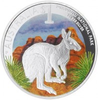 AUSTRALIA $1. PURNULULU NATIONAL PARK. 1oz 999 SILVER. P. RV.