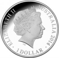 ELIZABETH II. AUSTRALIA 2014. 1 DOLLAR. IRB.
